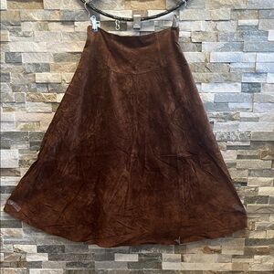 POSITANO Elegant Brown Women's Skirt beaded embroidery on the front